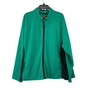 Merona Fleece Jacket Women's 4X Plus Size Teal Black Full Zip Used